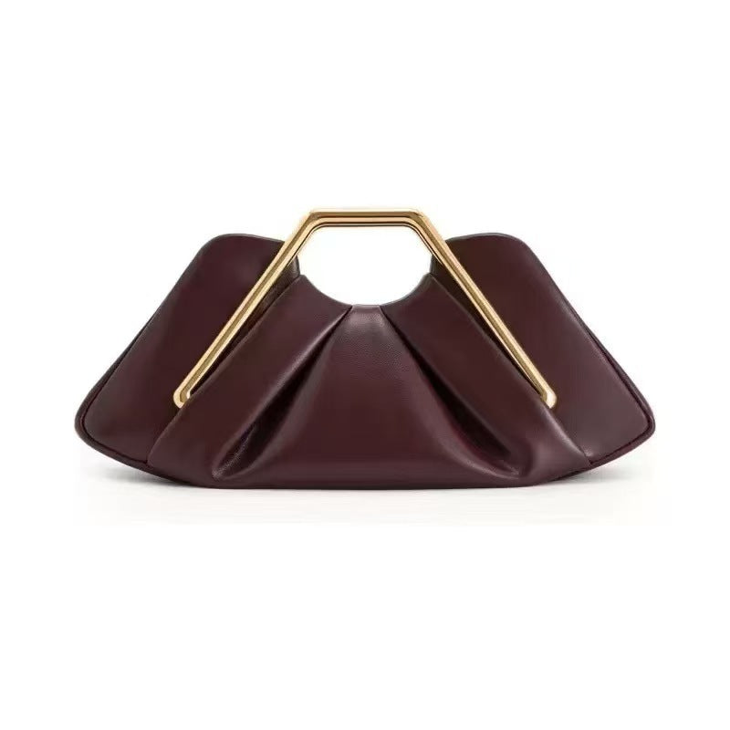 Women's Personalized Pleated Cloud Retro Frame Soft Bags