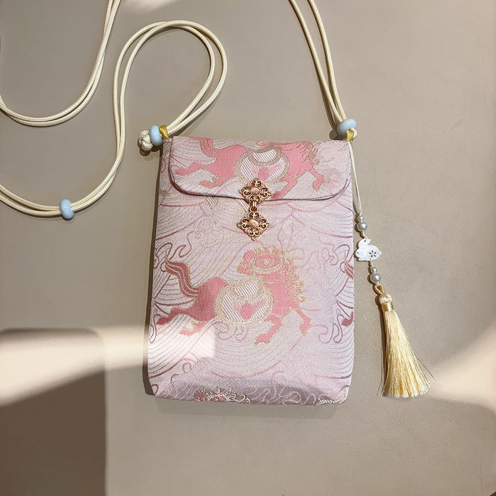 Chinese Style Brocade Embroidery With Han Women's Messenger Bag