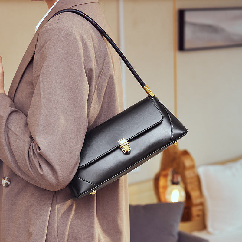 Women's Niche Baguette Genuine Leather Underarm Summer Women's Handbag