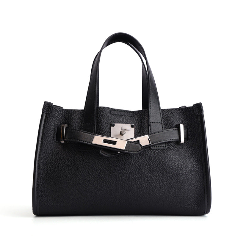 Top Layer Cowhide Design High Sense Genuine Leather Women's Messenger Bag