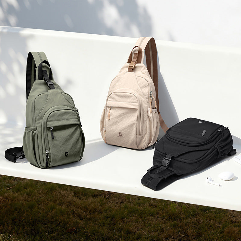 Women's & Men's One Two Shoulders Commuter Large Capacity Men's Chest Bag