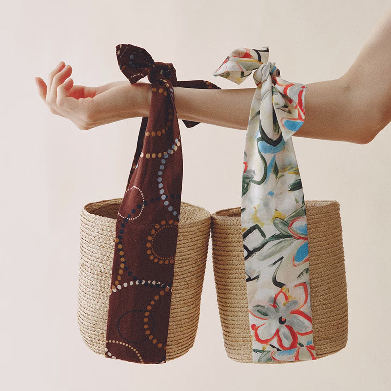 Women's Large Capacity Handmade Straw Style Woven Women's Shoulder Bag