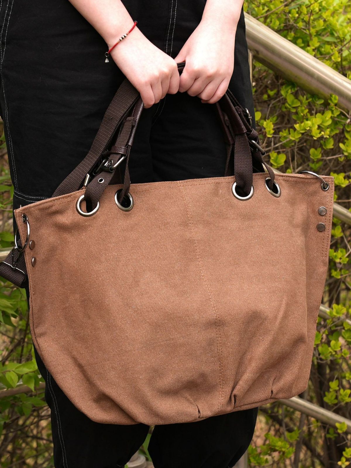 Women's Fashion Simple Canvas Large Capacity Women's Shoulder Bag
