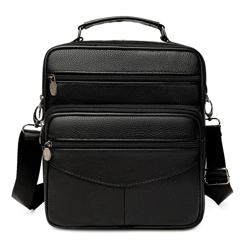 Men's Leather First Layer Cowhide Business Men's Shoulder Bag