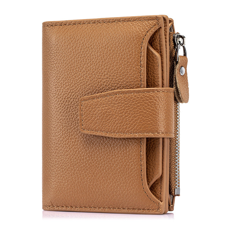 Genuine Leather Cowhide Swiping High Sense Ladies Wallet