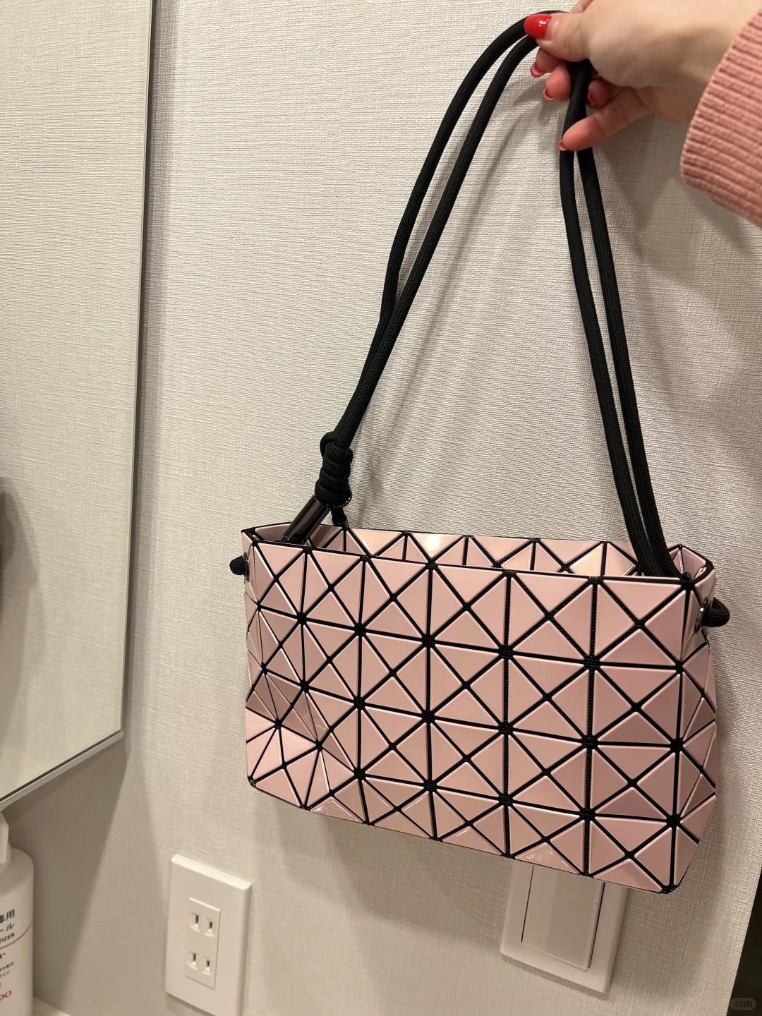 Women's Style Life Geometric Diamond Pattern Drawstring Bags
