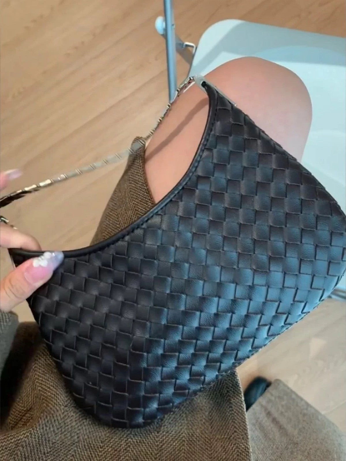 Women's High-grade Light Luxury Minority Woven Elegant Small Square Bag