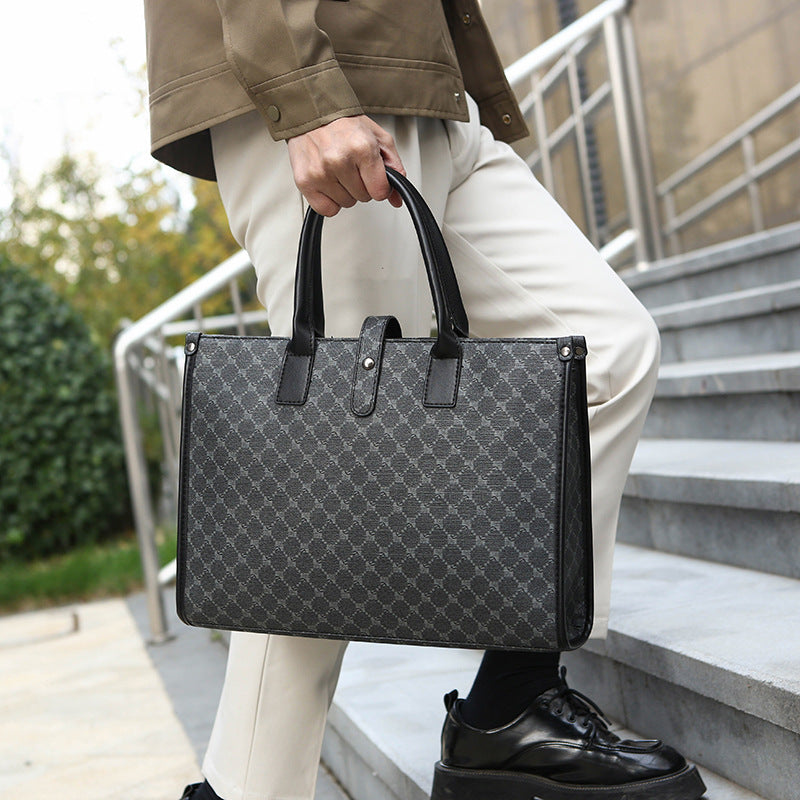 Men's Retro Business Korean Document Fashion Commuter Men's Tote