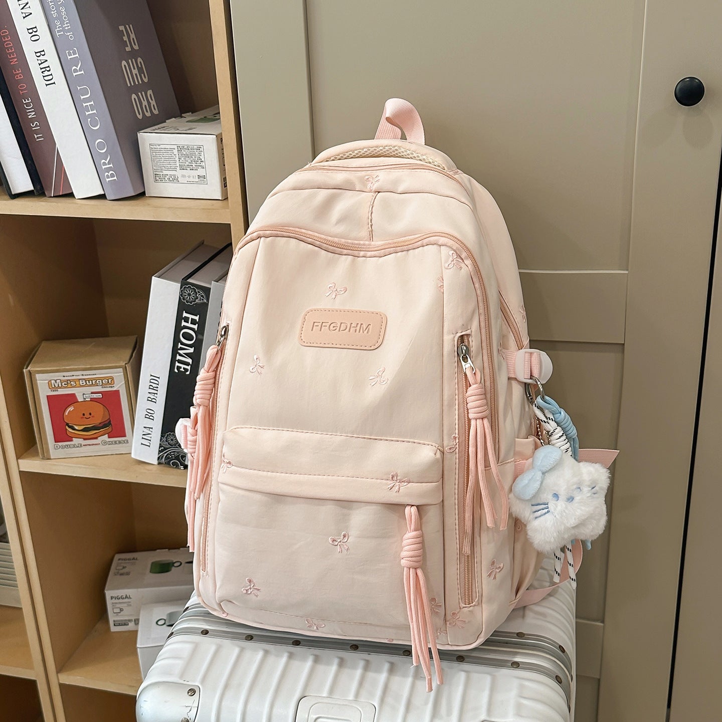 Women's Niche Large Capacity Bowknot Junior Lightweight College Student Schoolbag
