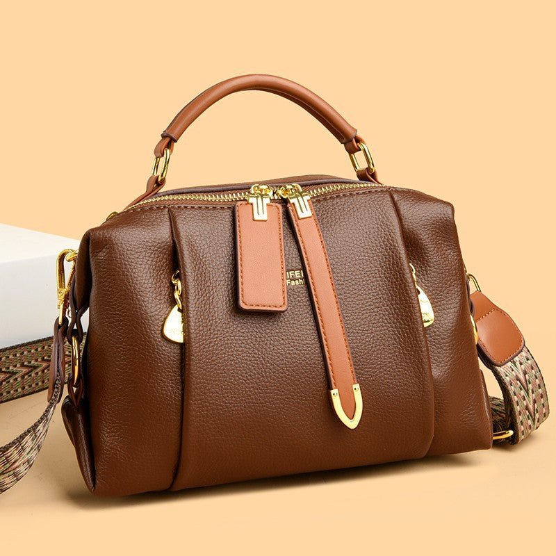 Women's Fashion Color Contrast Retro To Give Women's Shoulder Bag