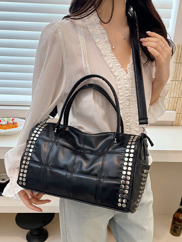 Women's Street Motorcycle Rivet Hot Large Capacity Bags