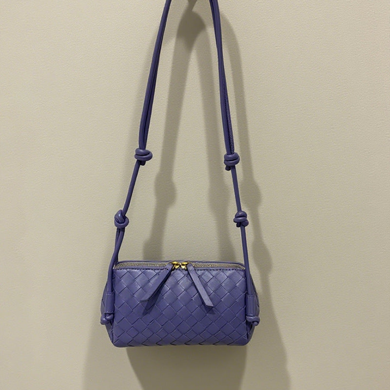Women's Handmade Cowhide Woven Underarm Fashion Bags