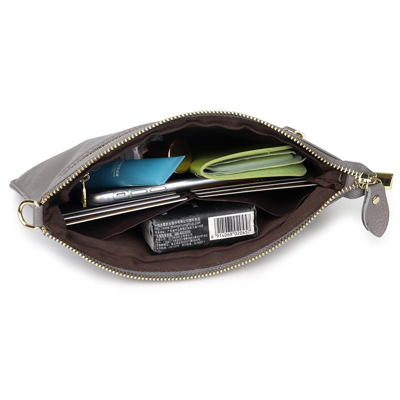 Women's Cowhide Fashion Clutch Soft Leather Women's Messenger Bag