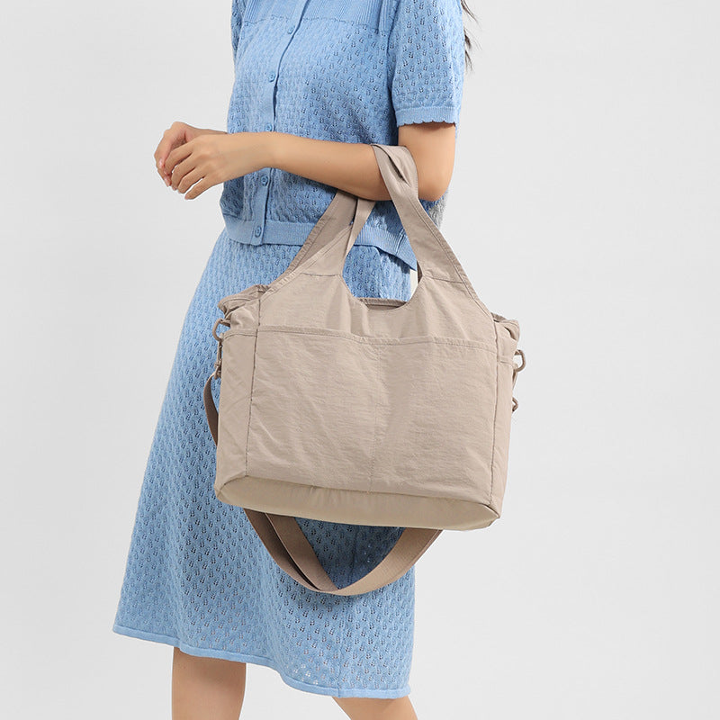 Women's Underarm Large Capacity Totes Nylon Cloth Pleated Bags