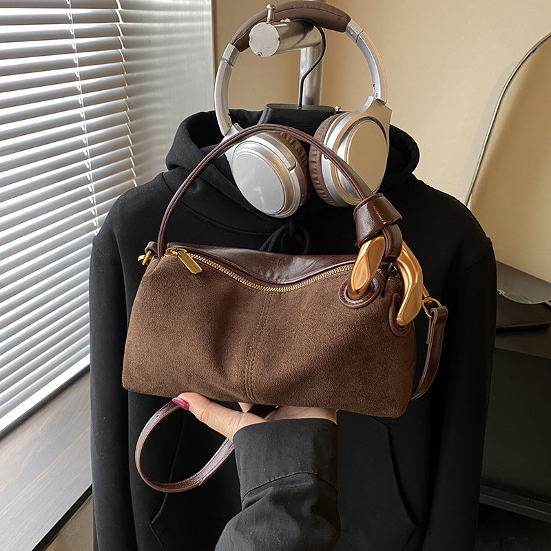 Women's Fashion Pillow High-grade Design Deerskin Veet Frosted Women's Messenger Bag