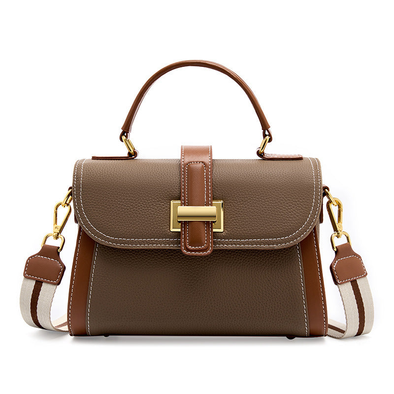 Women's Layer Cowhide Advanced Texture Fashion Special Interest Light Luxury Bags