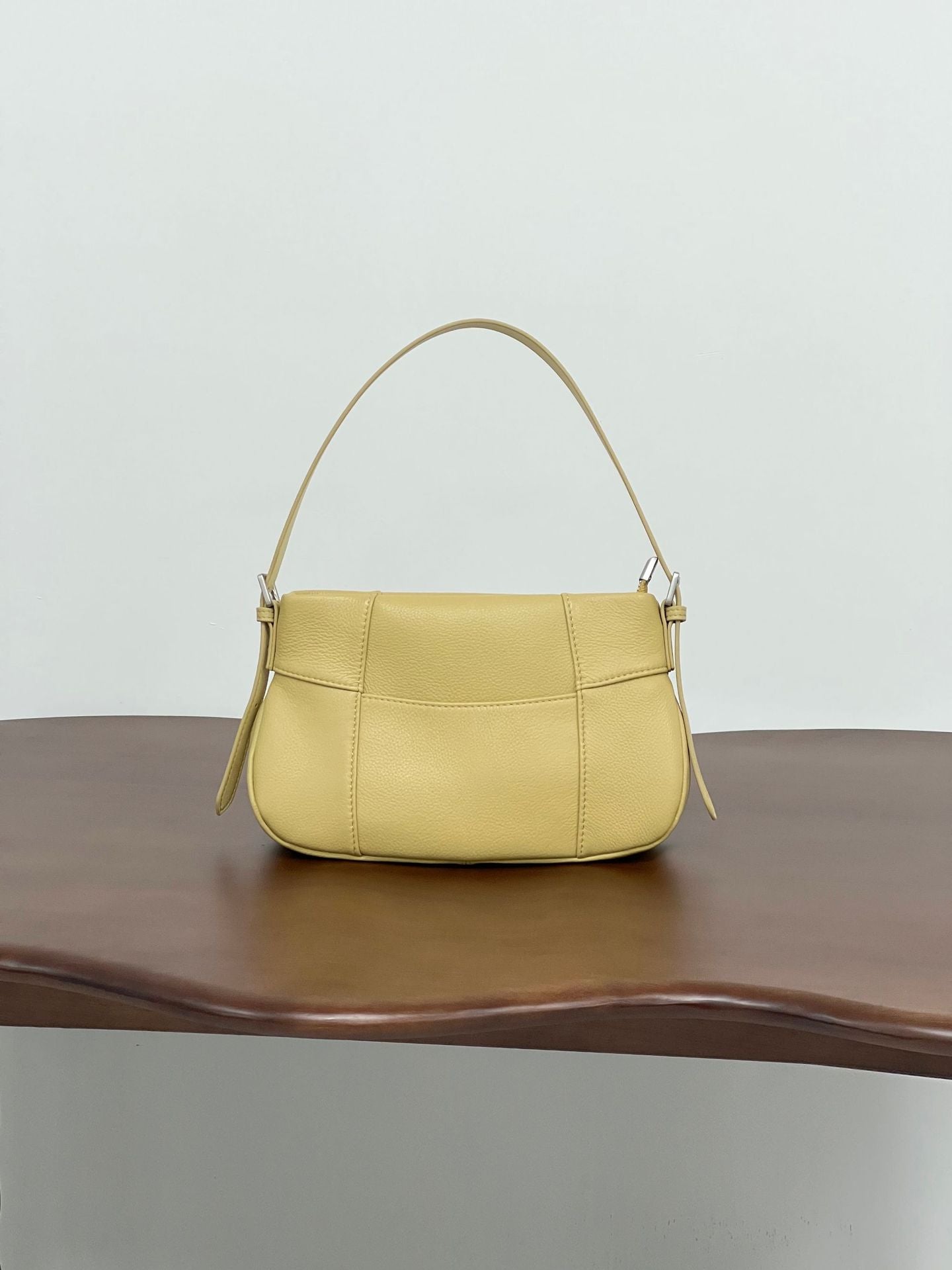 First Layer Cowhide Soft Underarm Fashion Small Square Bag