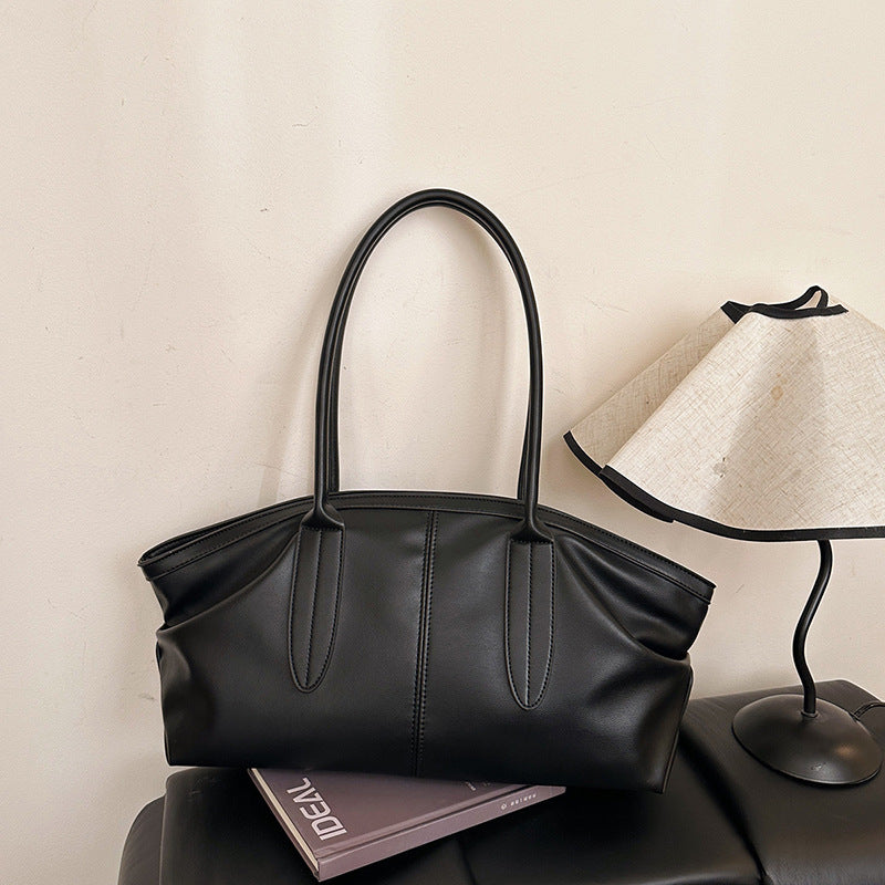 Women's Fashion Pleated Underarm Large Capacity Commuter Bags
