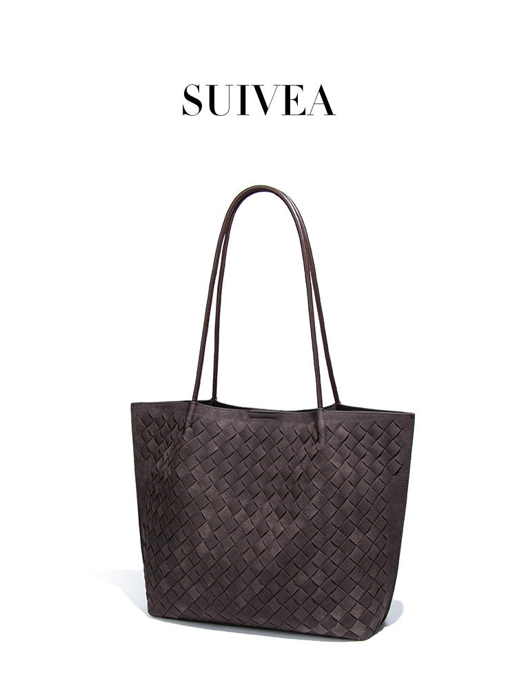 Women's Capacity Retro Woven Korean Style Trendy Tote Bags
