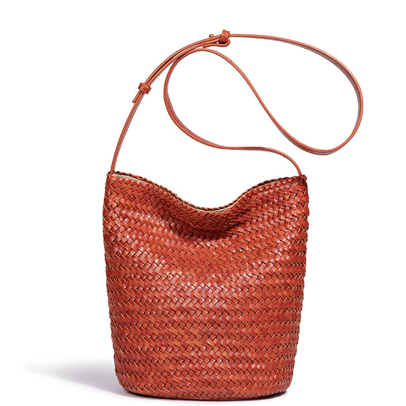 Women's Hand-woven Fashion Vacation Style Large Capacity Bucket Bags