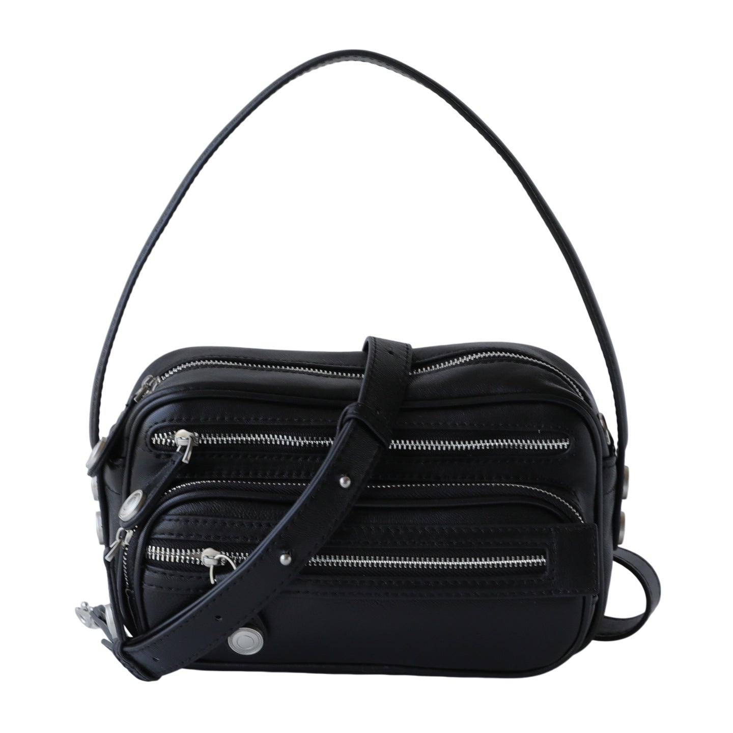 Popular Women's Design Zipper Leather For Small Square Bag