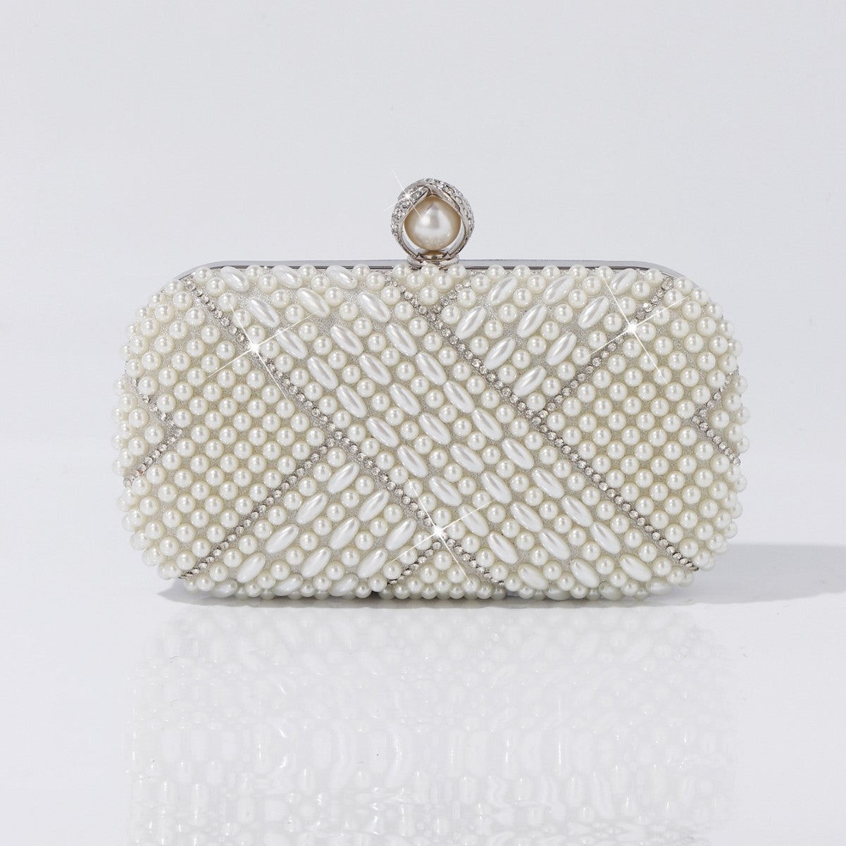 Vintage Pearl Beaded Cheongsam Clutch Party Bags