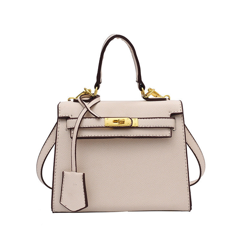 Women's Large Capacity Lychee Pattern Kelly Fashion Handbags