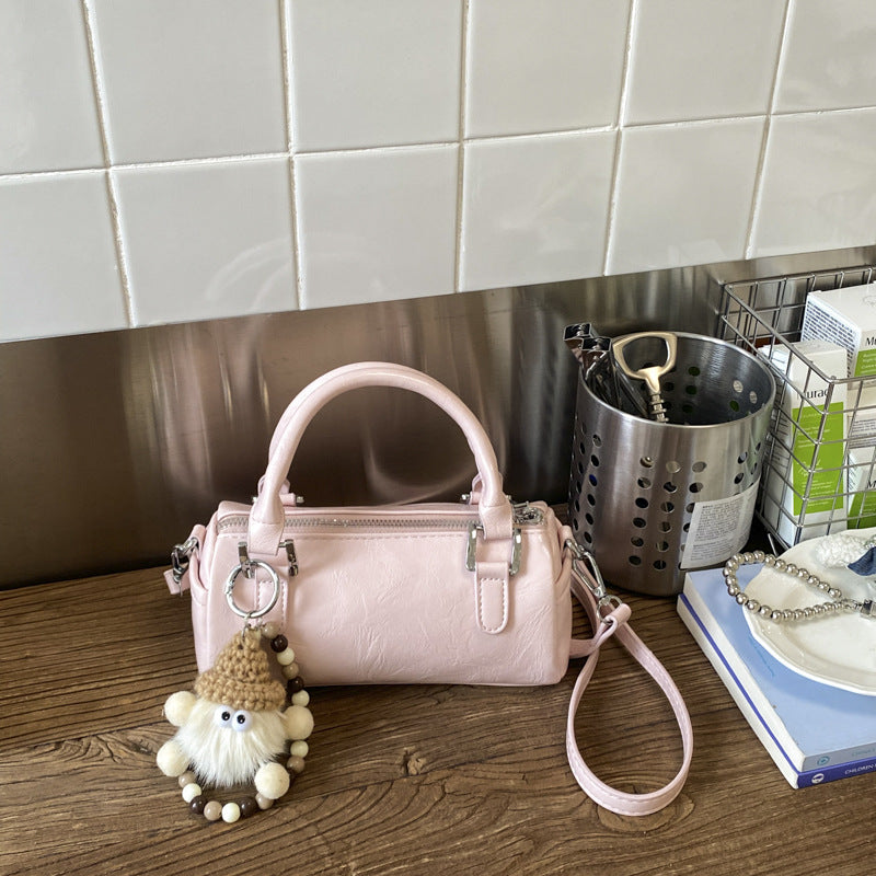 Fashion Popular Cylinder Boston Hand Holding Women's Shoulder Bag