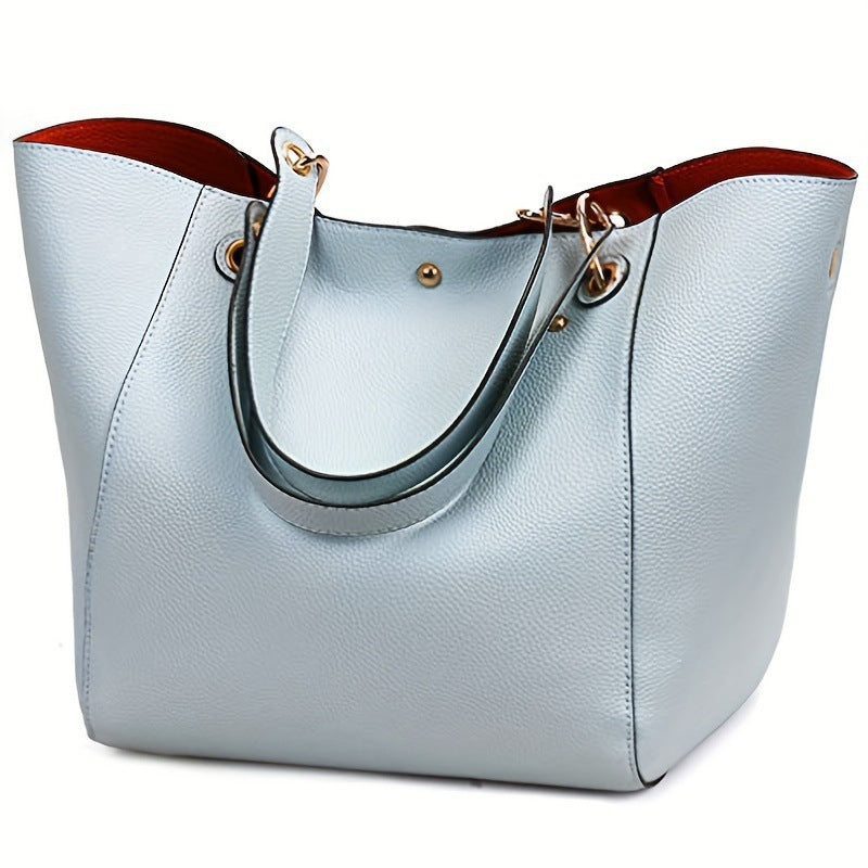 Women's Capacity Fashion Hand Simple Commute Solid Color Women's Shoulder Bag