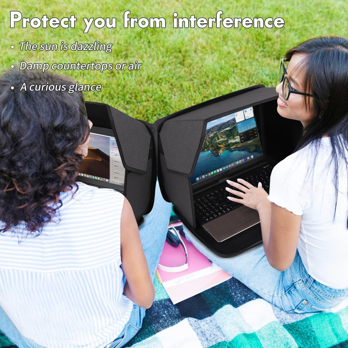 Visor Computer Privacy Cover Foldable Portable Laptop Bag