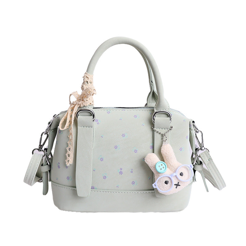 Women's Sweet Floral Boston Versatile Fashion Commuter Cute Bags