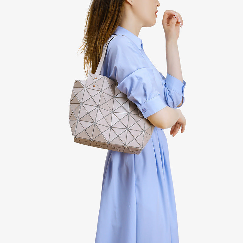 Casual Women's Diamond Geometric Box Portable Tote Bags