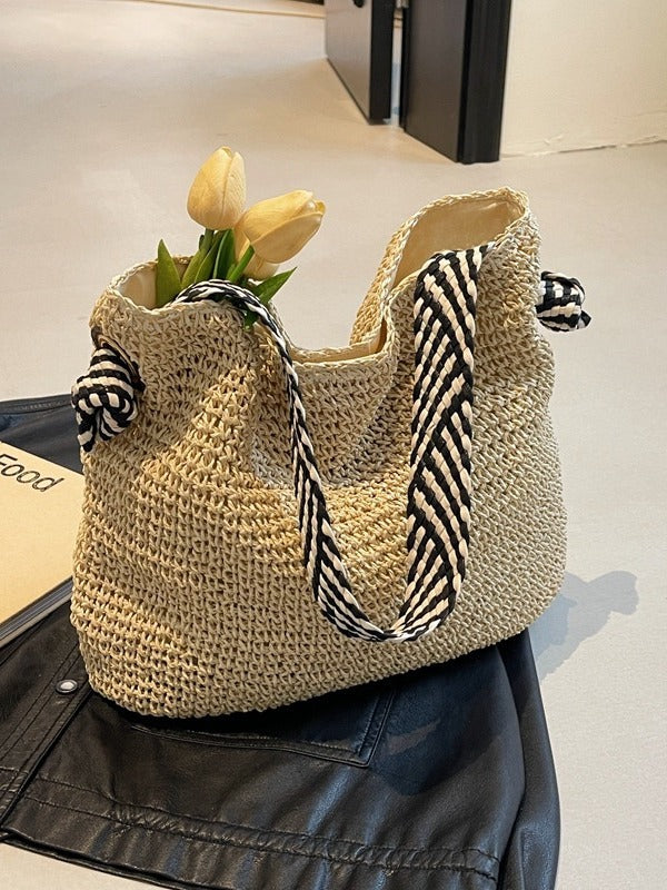 Commuter Portable Straw Hollow Underarm Large Bags