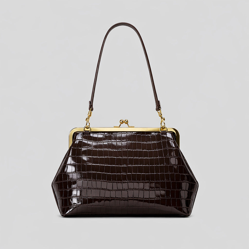 Women's Light Luxury Minority Design Clip Dinner Clutch Large Women's Shoulder Bag