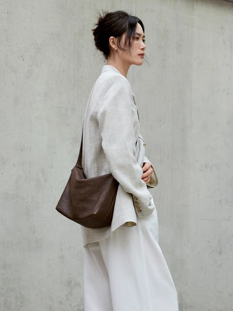Women's Vegetable Tanned Calf Skin Underarm Classic Bags