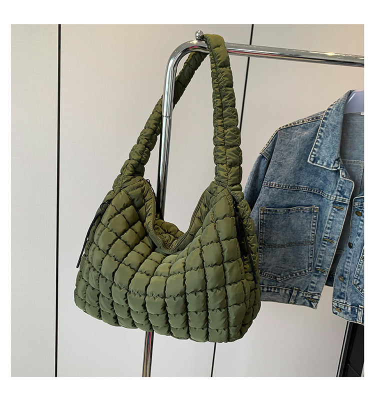 Pleated Cloud Fashion Pull Large Capacity Cotton Tote Bags