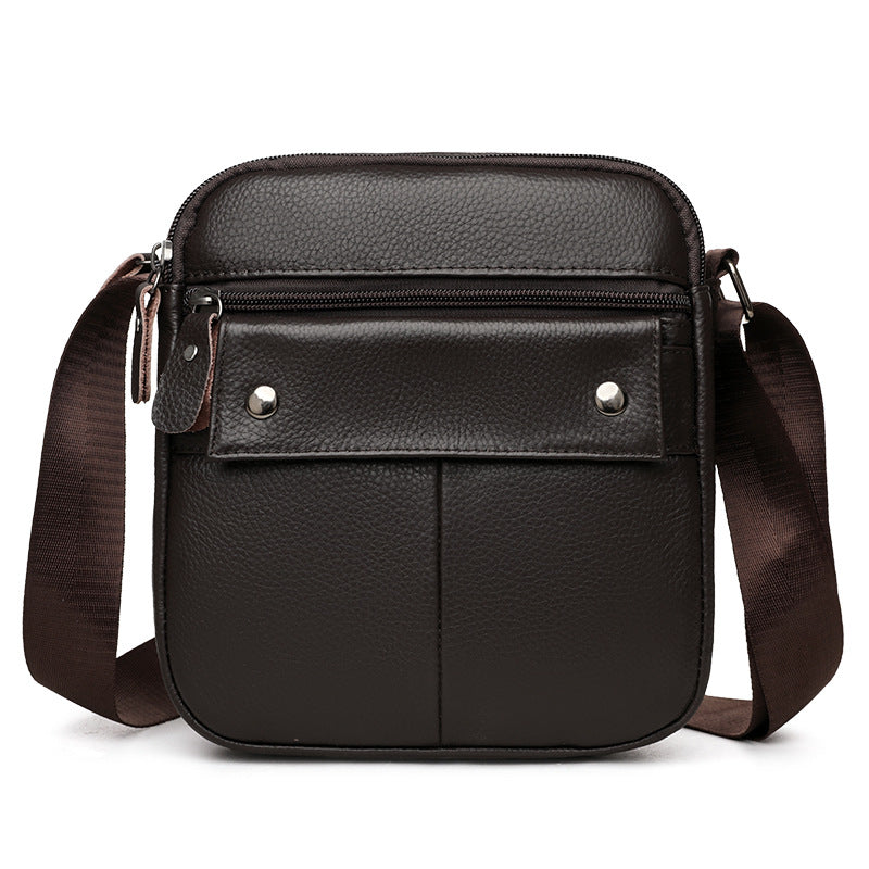 Men's Cowhide First Layer Fashion Large Capacity Men's Shoulder Bag