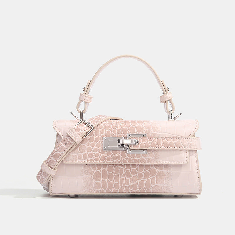 Women's Design Crocodile Pattern Kelly High-grade Small Square Bag