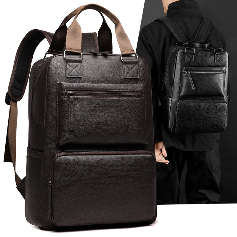 Men's Large Capacity Leather Commuter Computer Portable Bags
