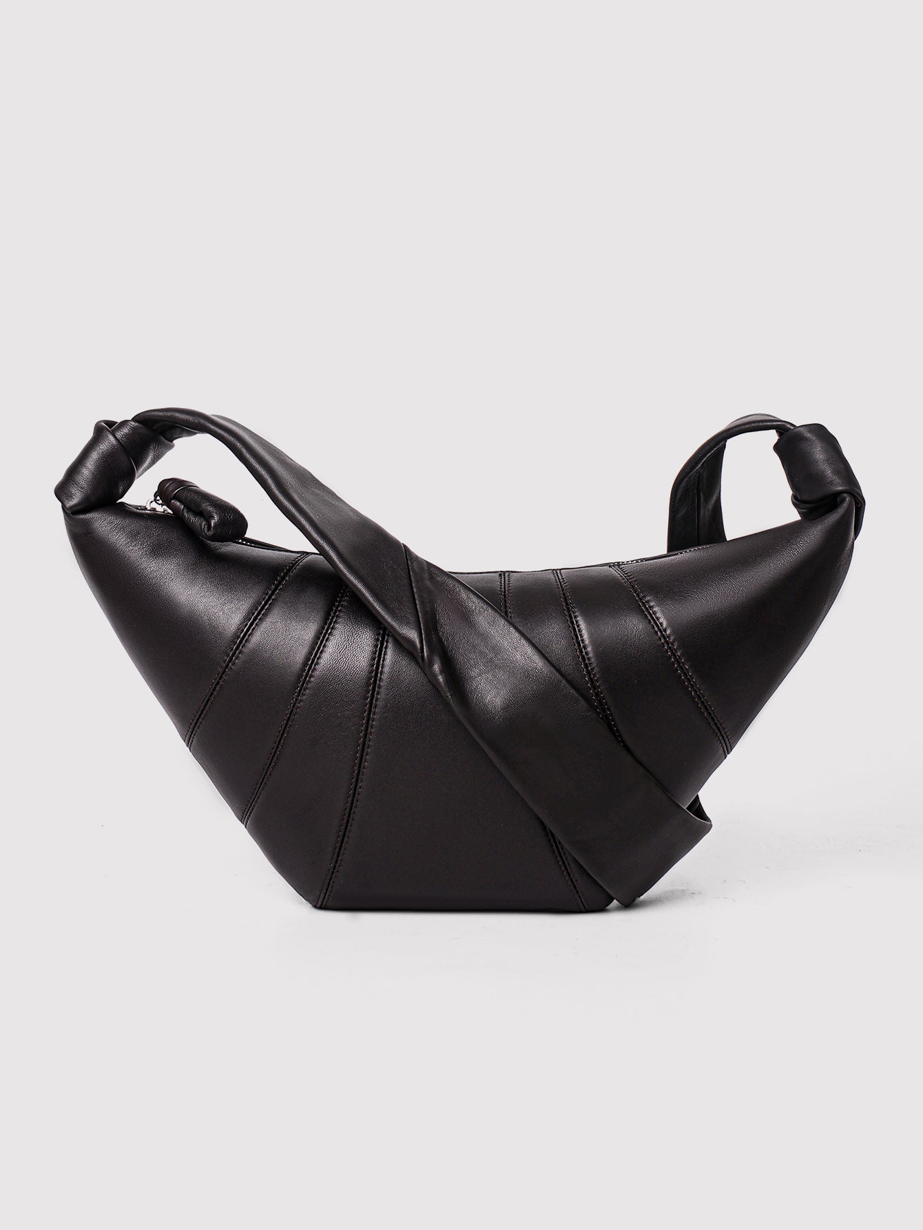 Women's French Niche First Layer Sheepskin Lazy Feeling Croissant Genuine Leather Bags