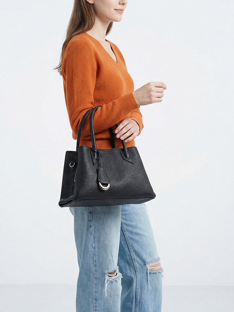 Women's First Layer Cowhide Niche Genuine Tote Bags