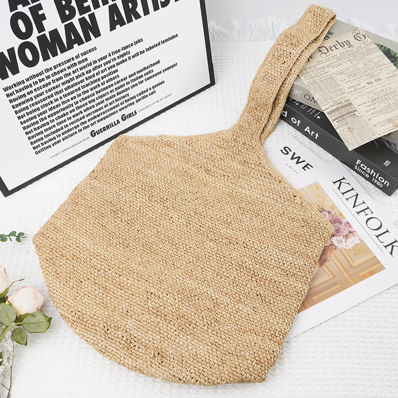 Women's Simple Large Capacity Woven Fashion Vegetable Basket Women's Handbag