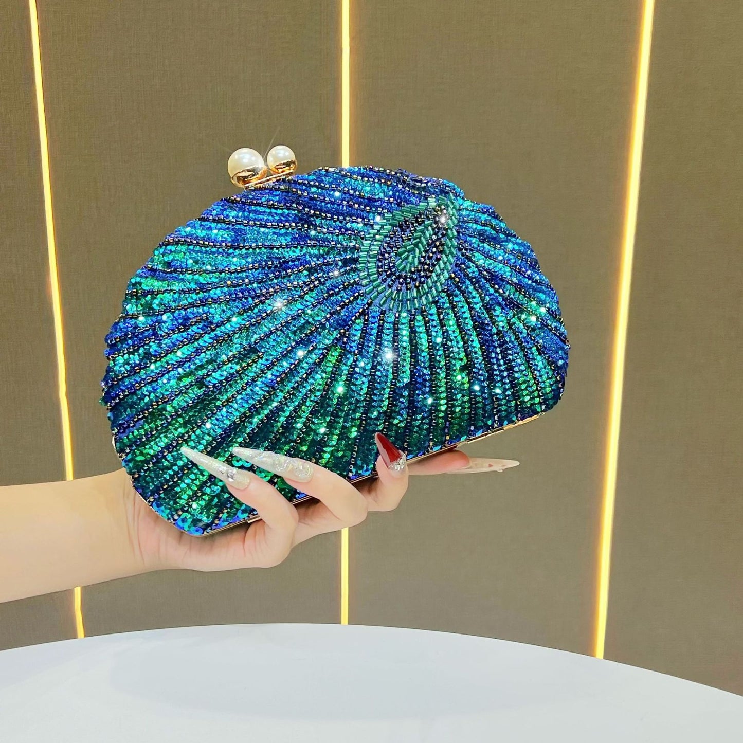 Beaded Embroidered Cheongsam Formal Dress Clutch Dinner Bag