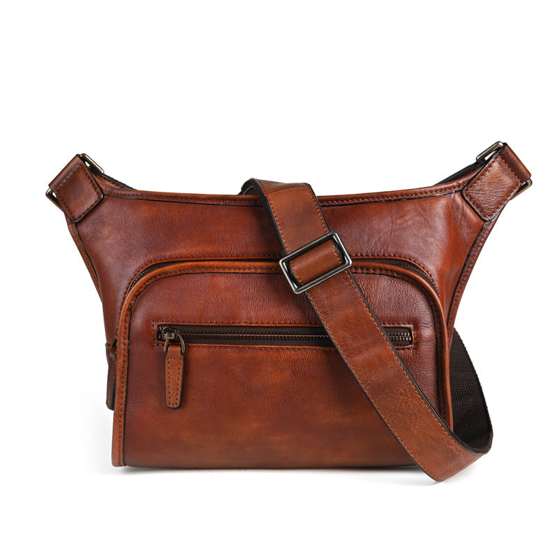 Men's Cattle Leather Genuine Storage Cowhide Vintage Men's Shoulder Bag