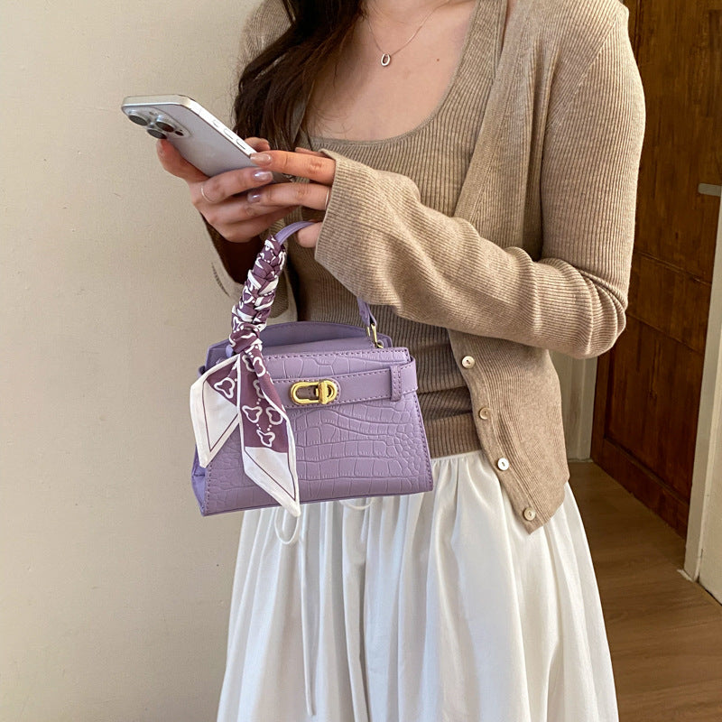 Women's Crocodile Pattern Fashion Portable Kelly For Women's Shoulder Bag