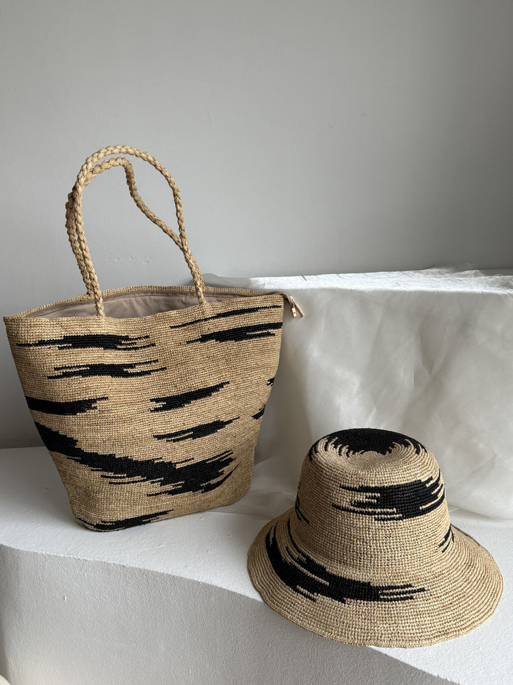 Raffia Hand-woven Hat Female Summer Seaside Vacation Bags