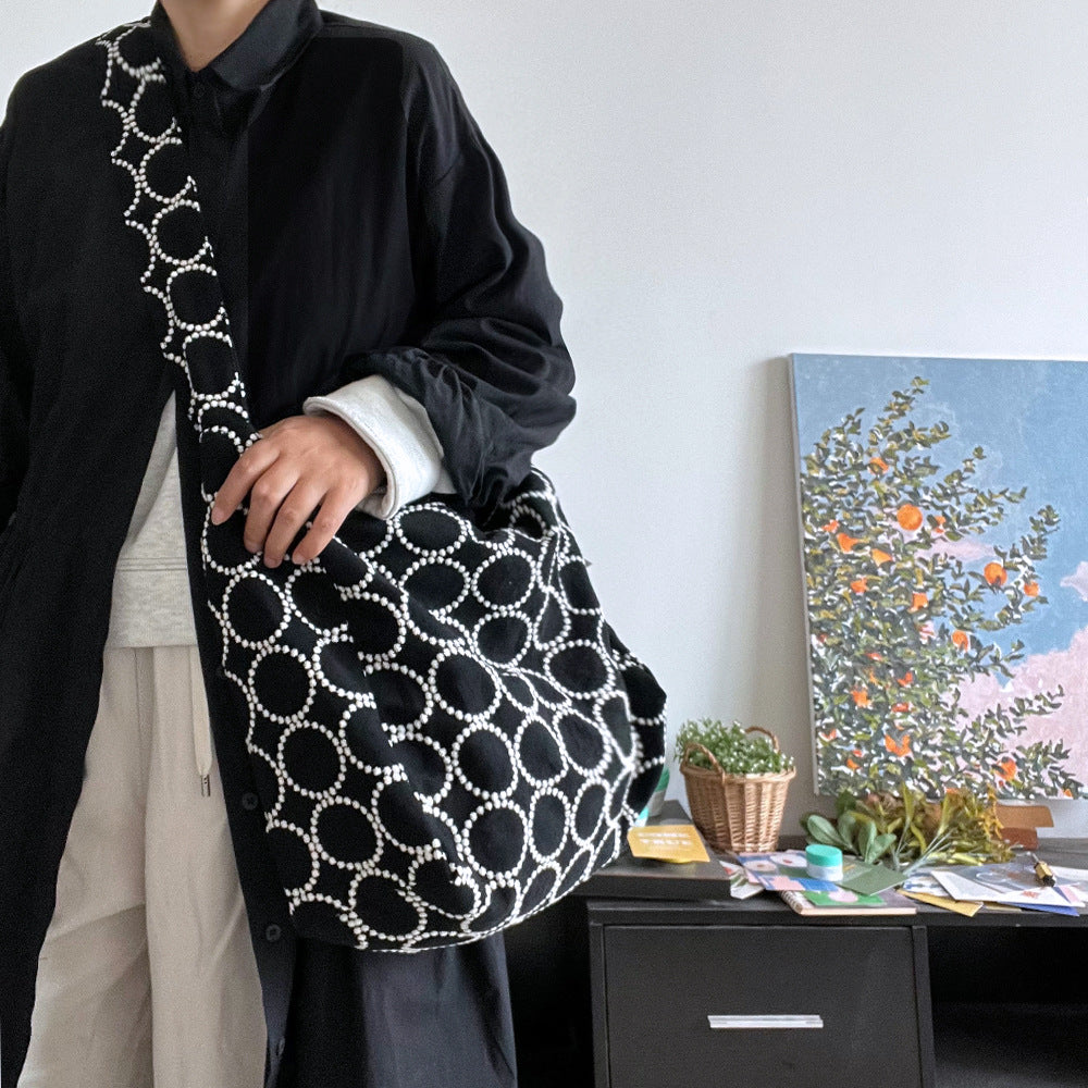 Style Big Ming Black White Circle Bags