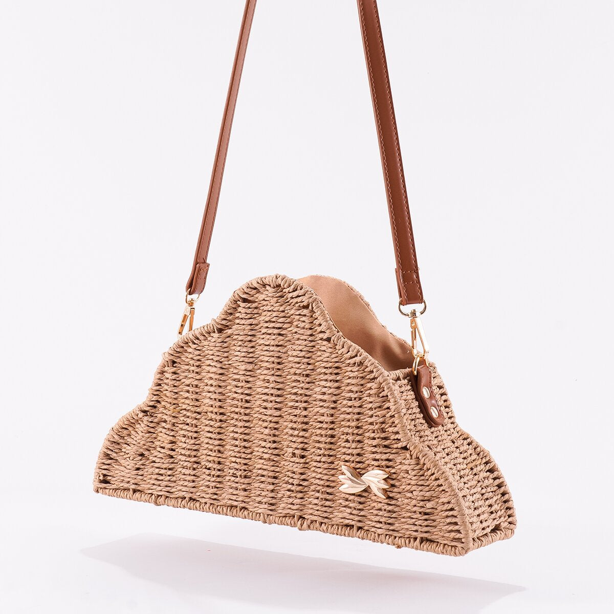 Paper String One Straw Scallop Woven Bags