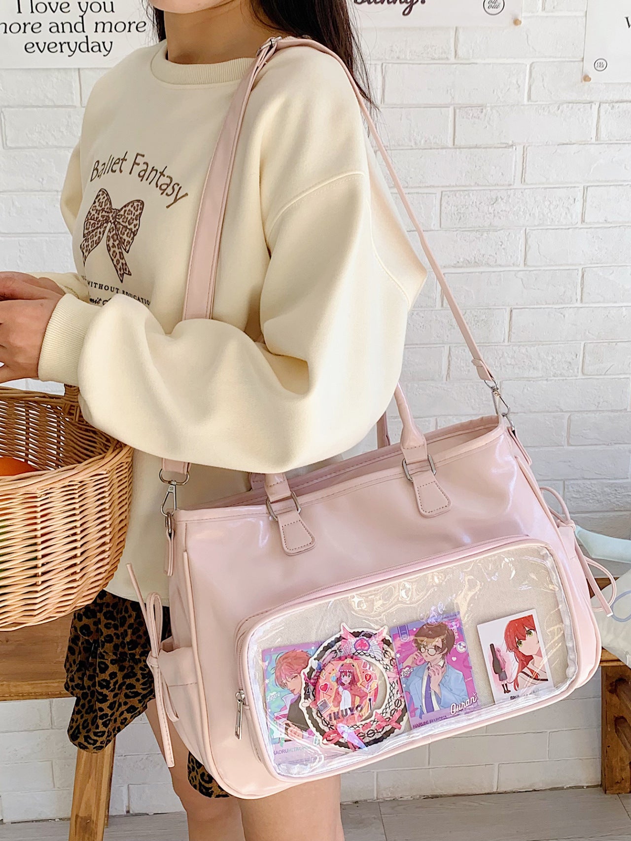 Collection Lamp Large Capacity Cartoon Commuter Women's Shoulder Bag