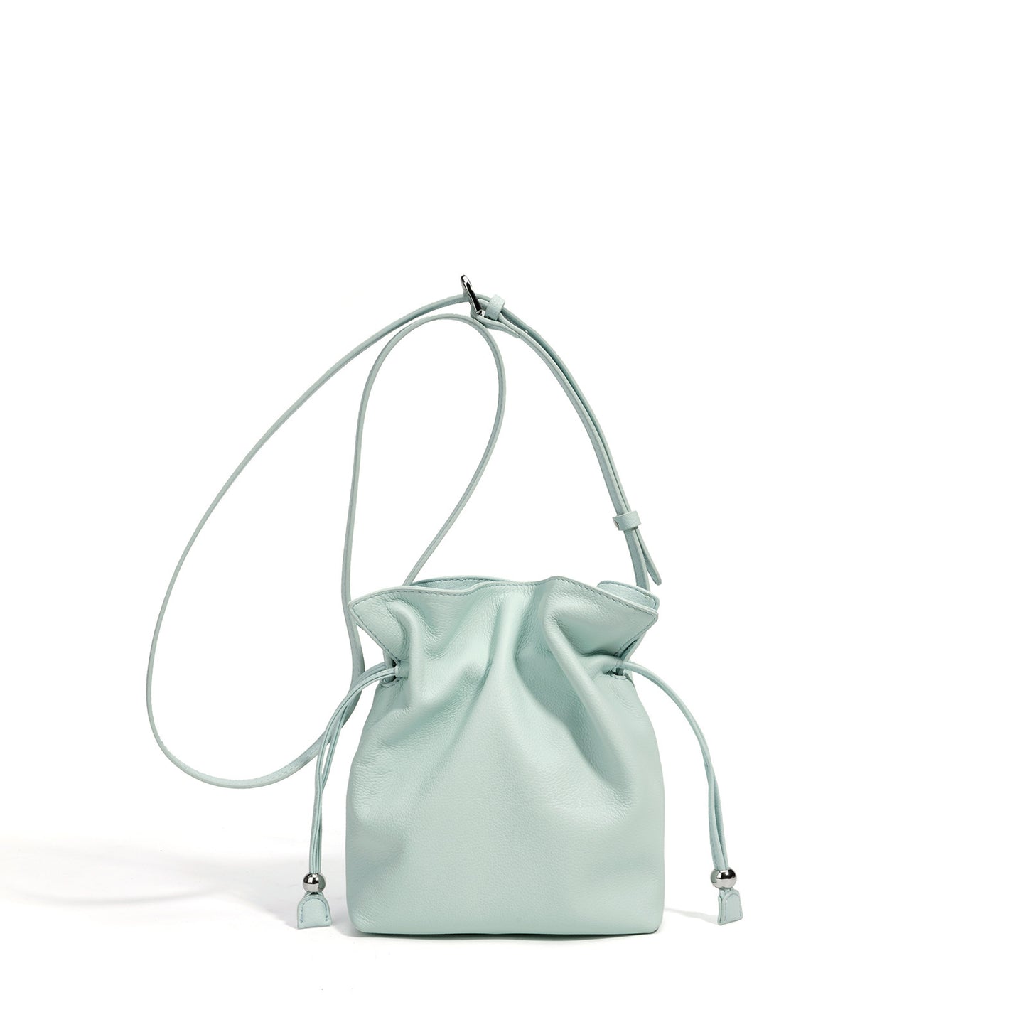 Early Spring Solid Color Genuine Geometric Exquisite Women's Leather Bag